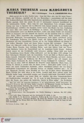 3: Maria Theresia oder Margaretha Theresia?