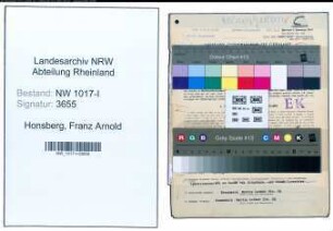 Entnazifizierung Franz Arnold Honsberg , geb. 14.01.1887 (Grosshaendler)