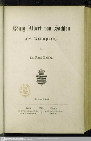 2: König Albert von Sachsen als Kronprinz
