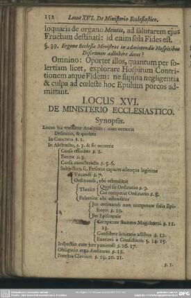 Locus XVI. De Ministerio Ecclesiastico