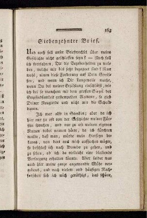 Siebenzehnter Brief.