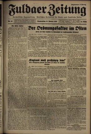 Ausgabe vom Donnerstag, den 21. Januar 1937.