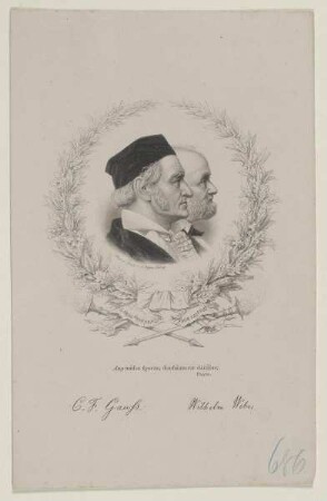 Doppelbildnis des C. F. Gauss und des Wilhelm Weber