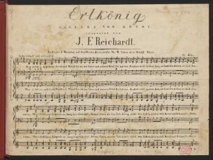Erlkönig : Ballade von Göthe