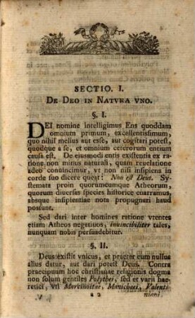 Theses ex theol. dogm. de Deo uno et trino, atque angelorum, hominumque creatore