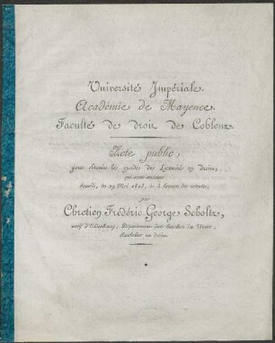 Thèses du droit français