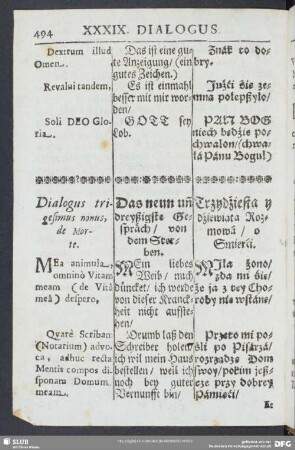 Dialogus trigesimus nonus, de Morte