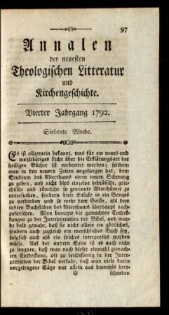 Siebente Woche