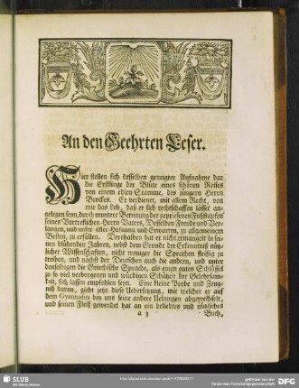 An den Geehrten Leser