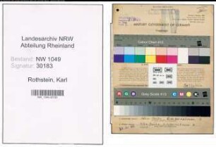 Entnazifizierung Karl Rothstein , geb. 03.12.1890 (Lokfuehrer)