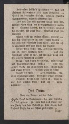 Das Dritte. Noch eine Antwort auf das Erste.