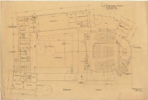 Gsaenger, Gustav; Wolfsburg; Ev. Kreuz Kirche, Gemeindehaus II - Grundriss EG