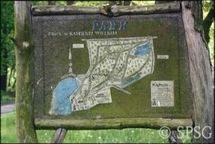Kamien (Cammin), Park, Informationstafel.