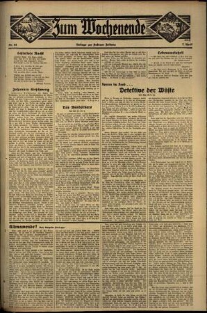 Zweite Ausgabe vom Sonntag, den 07. April 1935.