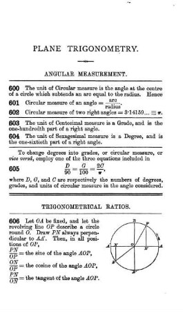 Section IV. Plane Trigonometry.