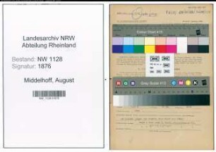 Entnazifizierung August Middelhoff , geb. 23.08.1895 (Polizist)