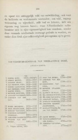 Gouverneurs-generaal van Neerlandsch Indie, 1610 - 1865