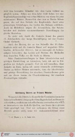 I. Anlehnung Dürers an frühere Meister