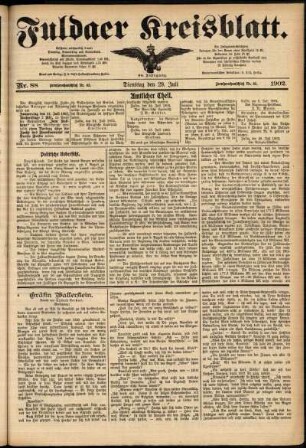 Ausgabe vom Dienstag, den 29. Juli 1902.