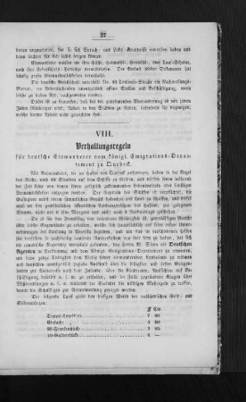 VIII. Verhaltensregeln