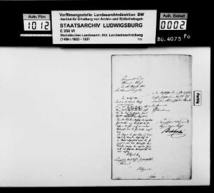 Gewerbestatistik des Oberamts nach der Katasteraufnahme von 1829