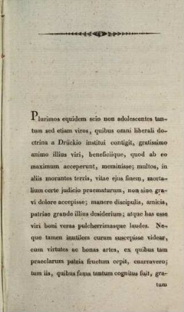 Frid. Ferd. Drückii Professoris Stvtgartiensis Nvper Defvncti Lavdatio