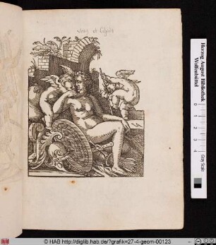 Minerva mit zwei Putti.