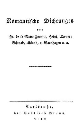 Romantische Dichtungen