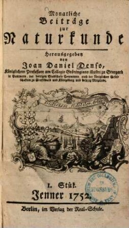 Monatliche Beiträge zur Naturkunde, [1]