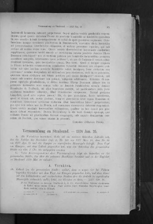 Versammlung zu Stralsund. - 1378 Jan. 25.