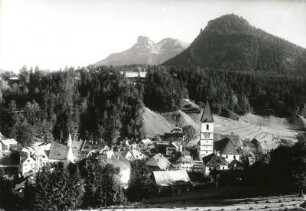 Bad Aussee, Ortsansicht : Bad Aussee. Ortsansicht nach Norden gegen Loser und Tressenstein