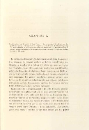 Chapitre X. Considérations sur la prise de Dong-Song ...