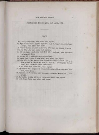 Osservazioni Meteorologiche del Luglio 1876.