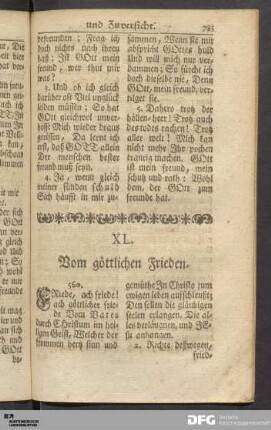 XL. Vom göttlichen Frieden.
