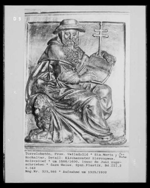 Hochaltar, Detail: Kirchenvater Hieronymus