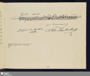 Lauterbach, Johann Christoph; 1893 [Noten- und Texteintrag]