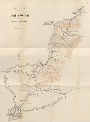 Carte No. 2 - Route Mandarine suivie par la colonne