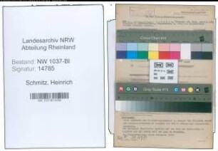 Entnazifizierung Heinrich Schmitz , geb. 00.00.0000 (Lehrer)
