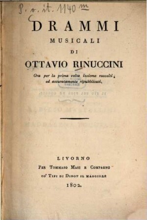Drammi musicali