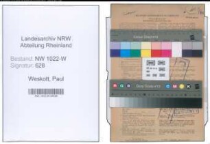 Entnazifizierung Paul Weskott , geb. 12.05.1890 (Maurer)