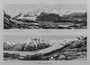 Gletscher : Zeichnung des Richter- sowie des Stokes-Gletschers
