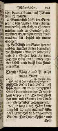 Creutz- Klag- und Anfechtungs-Lieder. - In theurer Zeit.