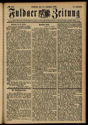 Ausgabe vom Samstag, den 10. Dezember 1892.