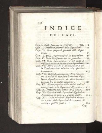 Indice. Dei Capi.
