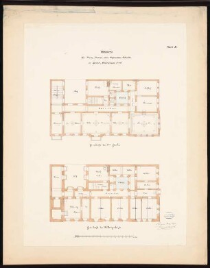 Wohnhaus Baron Huppmann Valbella I, Berlin-Mitte: Grundriss 2.OG und KG 1:100