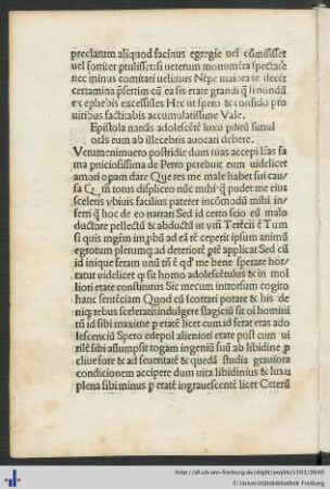 Epistola narrans adolescentem …