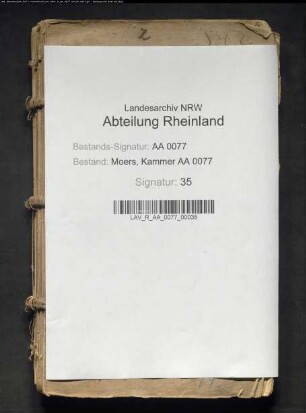 Einführung der Akzise zu Moers und Krefeld II