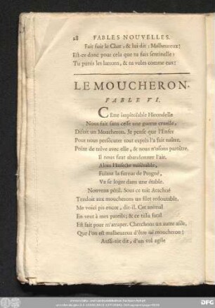 Le Moucheron. Fable VI.