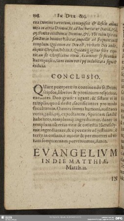 Evangelium In Die Matthiae, Matth. 11