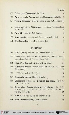 Japonika (Nr. 432-441)